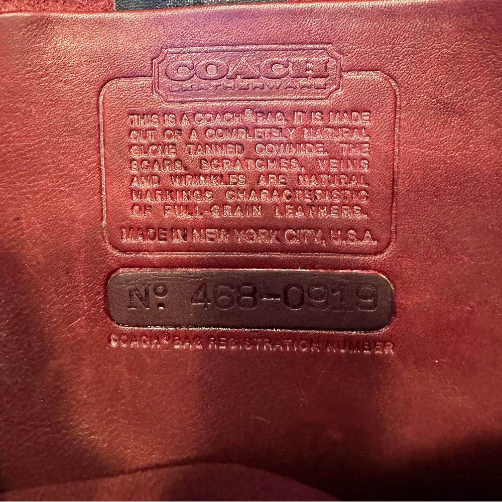 Coach NYC Vintage 70/80s Document Leather Portfolio Slim Clutch 13x9x1